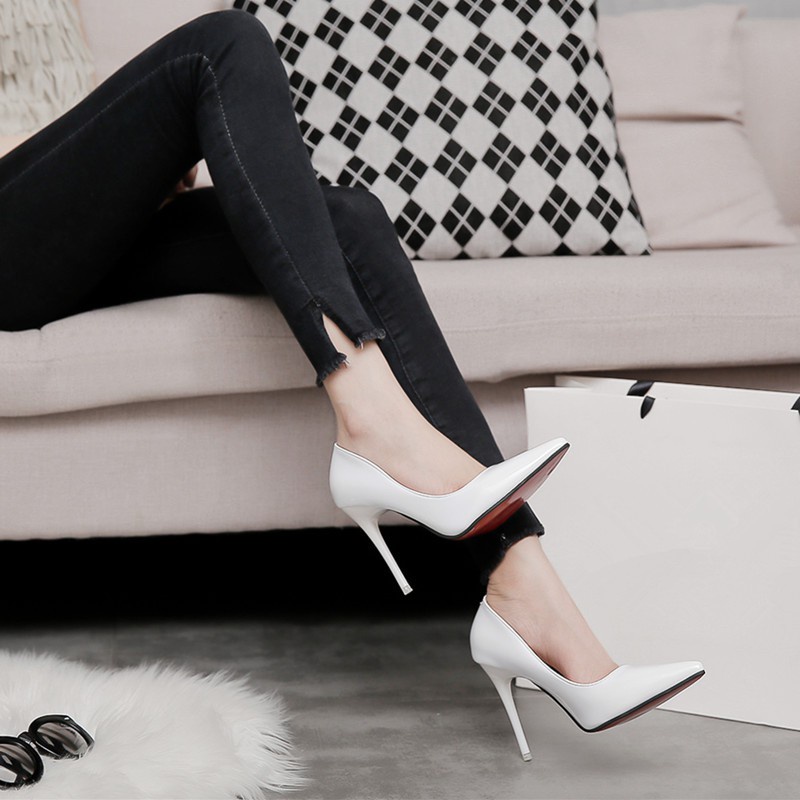 &✶Giày Cao Gót 9cm Mũi Nhọn Phong Cách Hàn Quốc Cho Nữ