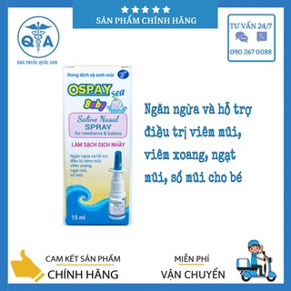 Dung dịch vệ sinh mũi cho bé Ospay Sea Baby 15ml