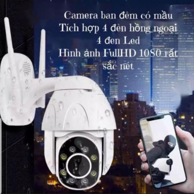 CAMERA YOOSEE PTZ ngoài trời xoay 360 độ- Full HD 1080 - ban đêm có màu- hình ảnh sắc nét-chạy thẻ nhớ-bắt wifi- ghi âm