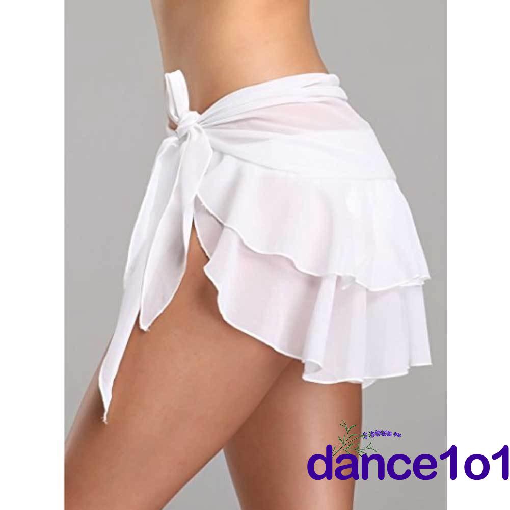 Chân váy voan mặc ngoài bikini đi biển thời trang quyến rũ