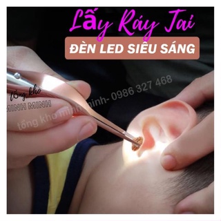 Bộ lấy ráy tai có đèn, dụng cụ lấy ráy tai/ ngoáy tai thông minh cao cấp- 3 trong 1 kèm hộp, pin & đẩy đủ phụ kiện