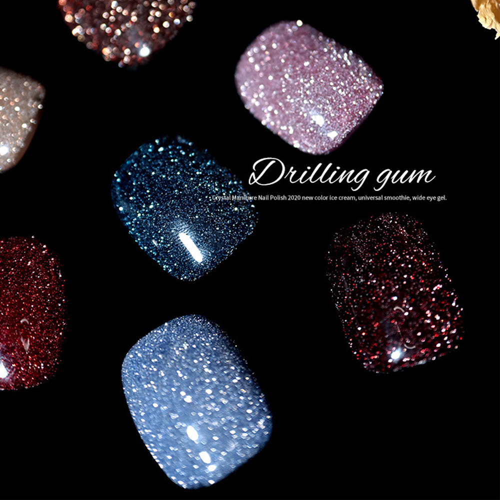 Lọ Sơn Móng Tay 12 Màu Lấp Lánh Lâu Trôi Không Độc Hại 10Ml DIY