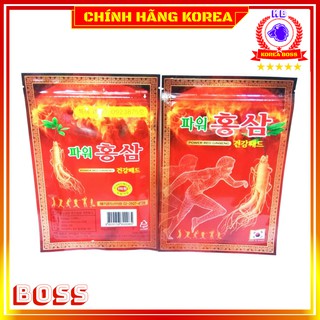 Cao dán hồng sâm hàn quốc, cao dán sâm power đỏ, túi 20 miếng
