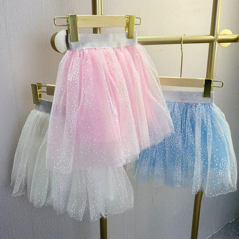 Chân Váy Công Chúa Phối Lưới Thời Trang Mùa Hè Cho Bé Gái