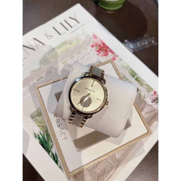Đồng Hồ Nữ Mk Dây Gold Đính Đá, Mặt 36mm, Chống Nước 30m
