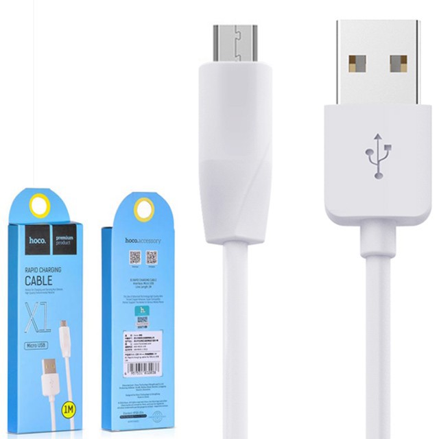 Dây sạc micro usb nhanh bọc dù dài 1m 2m hoco x1 - vienthonghn