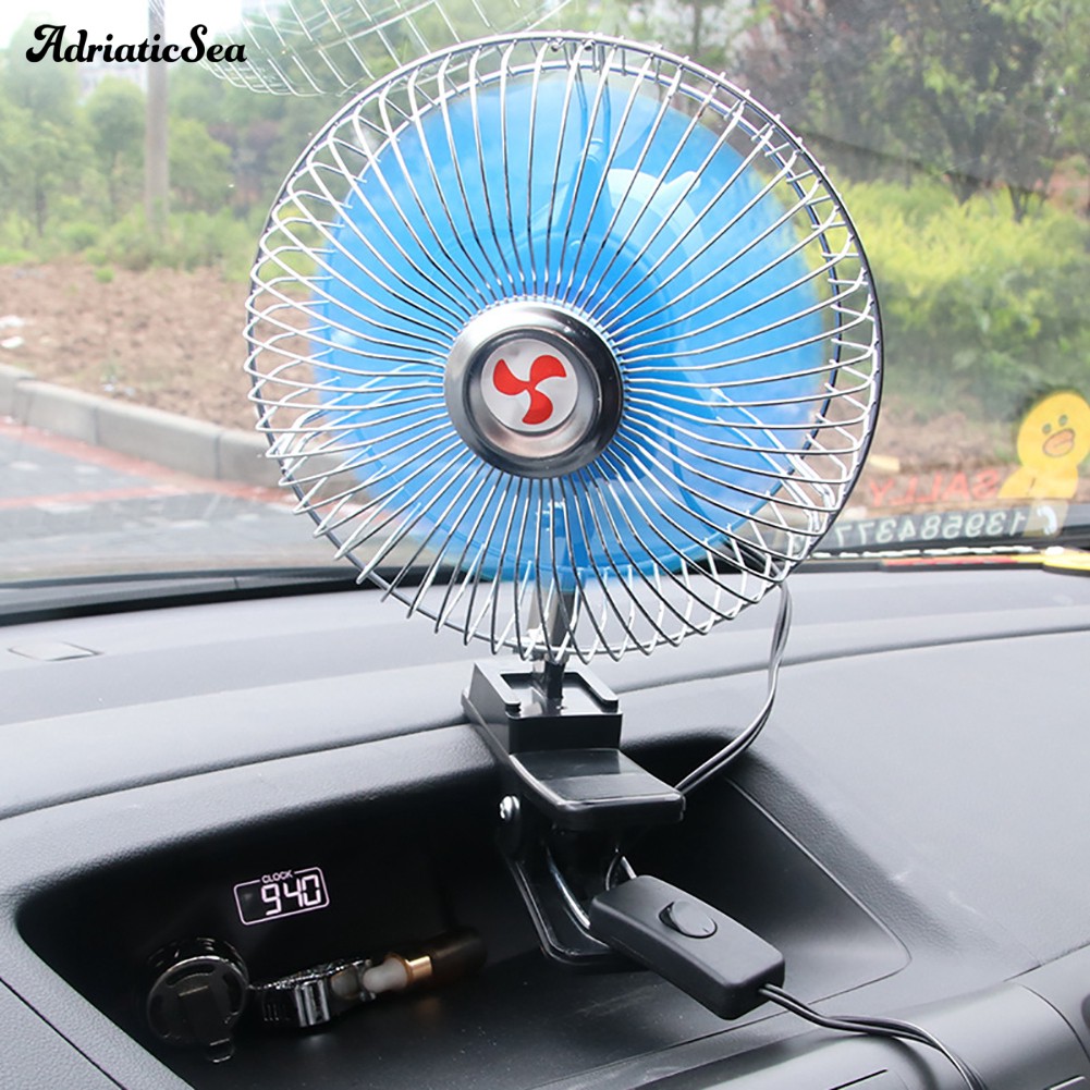 Quạt Mini 12 / 24v Có Kẹp Gắn Xe Hơi Tiện Dụng