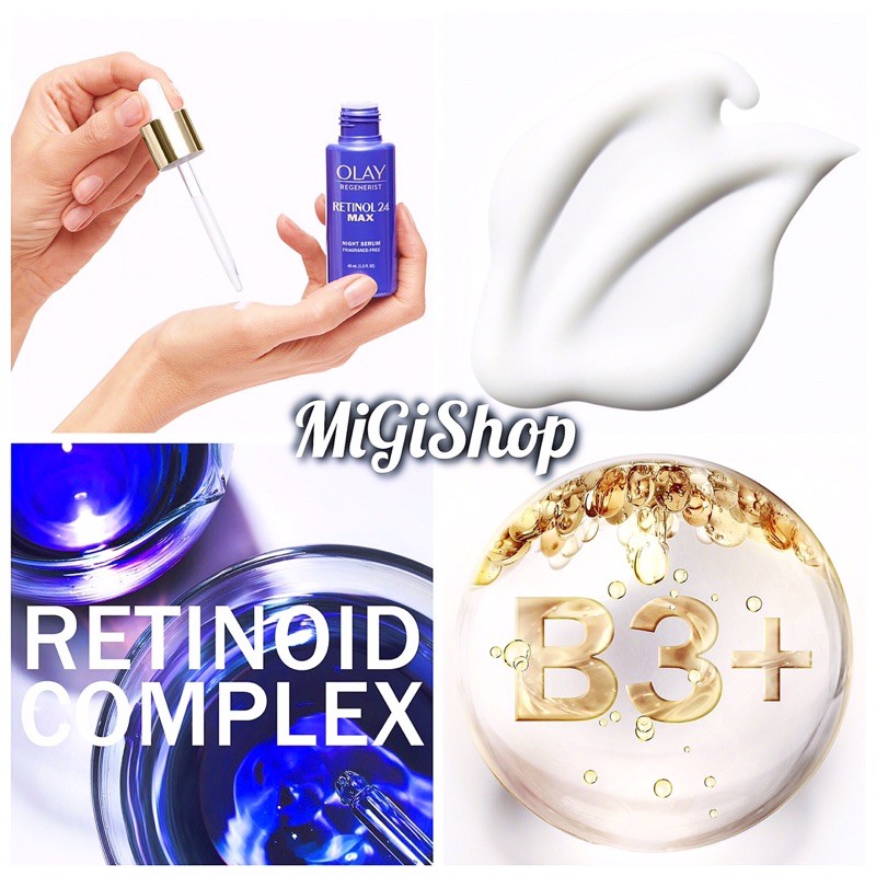 Tinh Chất Dưỡng Da Ban Đêm Olay Retinol 24 Max Night Serum 40ml