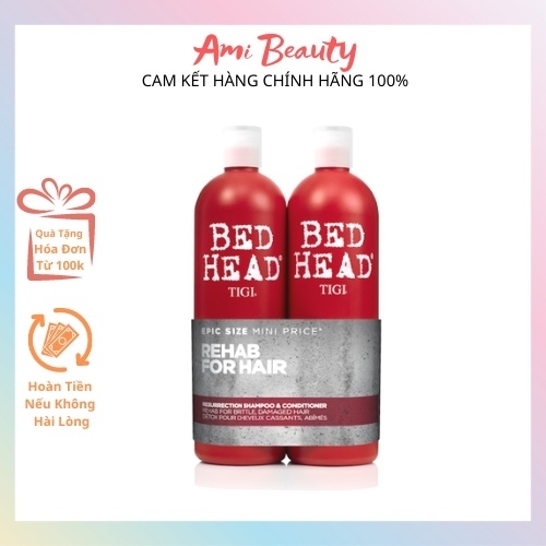 DẦU GỘI XẢ PHỤC HỒI TÓC TIGI BED HEAD ĐỎ
