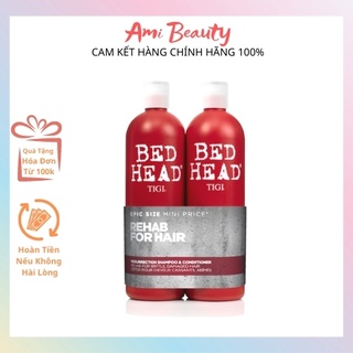 Dầu gội xả phục hồi tóc tigi bed head đỏ