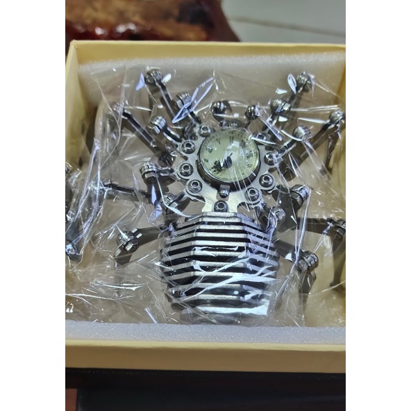 Mô Hình Lắp ghép 3d Kim Loại đồng hồ nhện STEAMPUNK