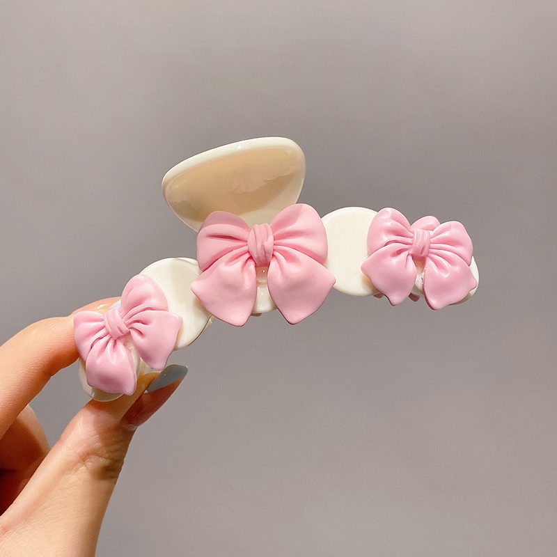 Kẹp tóc răng lớn màu hồng ngọt ngào cho nữ