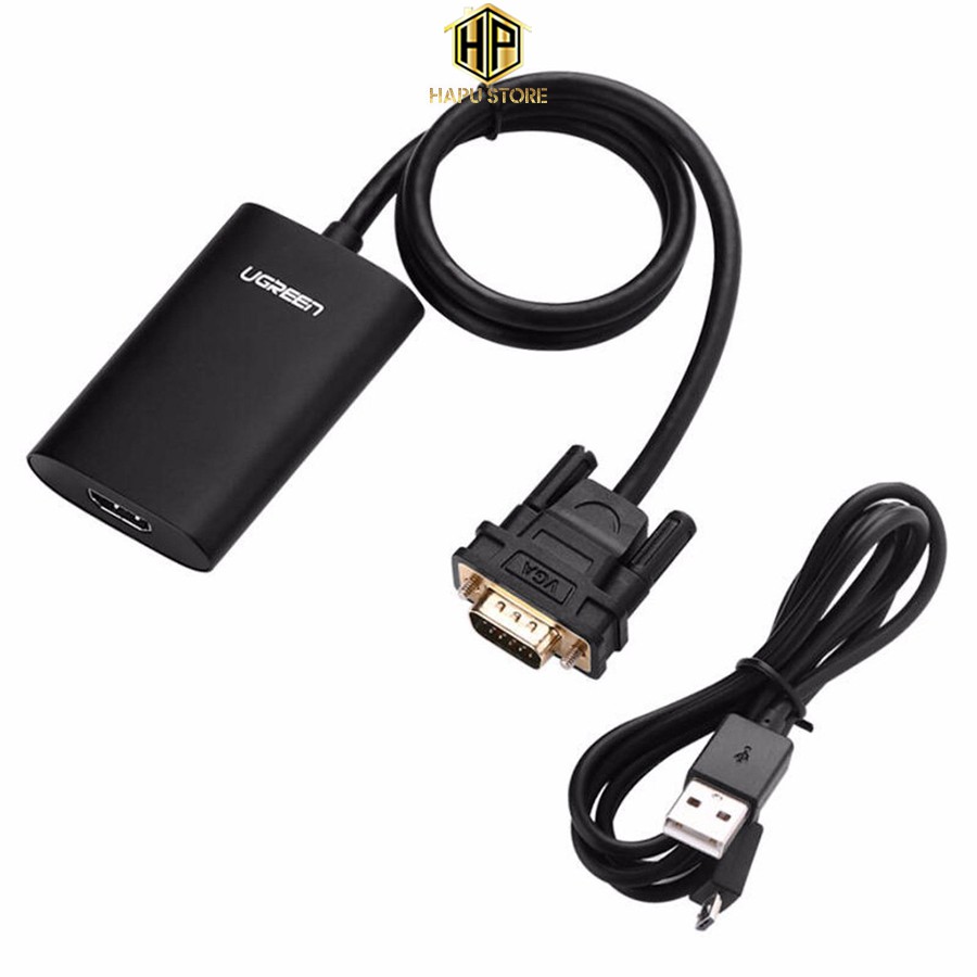 Cáp chuyển VGA to HDMI tích hợp Audio Ugreen 40264 chính hãng - Hapustore