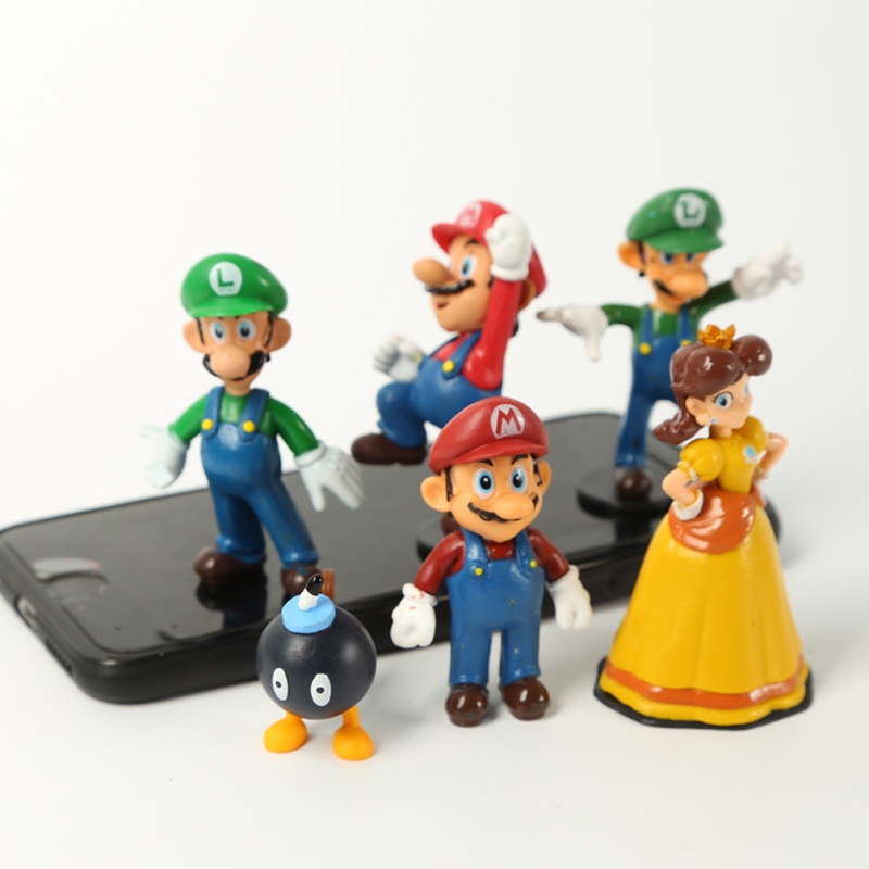 NINTENDO Set 12 Mô Hình Nhân Vật Game Super Mario Bros Luigi Yoshi Koopa Goomba Bullet Bill Shy Guy Lakitu Bằng PVC