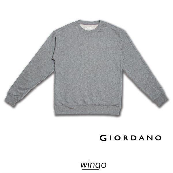 Áo Nỉ Giordano Classic Sweater Grey | BigBuy360 - bigbuy360.vn