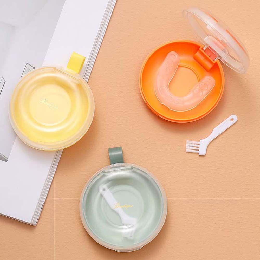 Hộp Đựng Răng Giả Vô Hình Chăm Sóc Răng Miệng Kèm Giá Đỡ Bàn Chải Làm Sạch Tiện Lợi