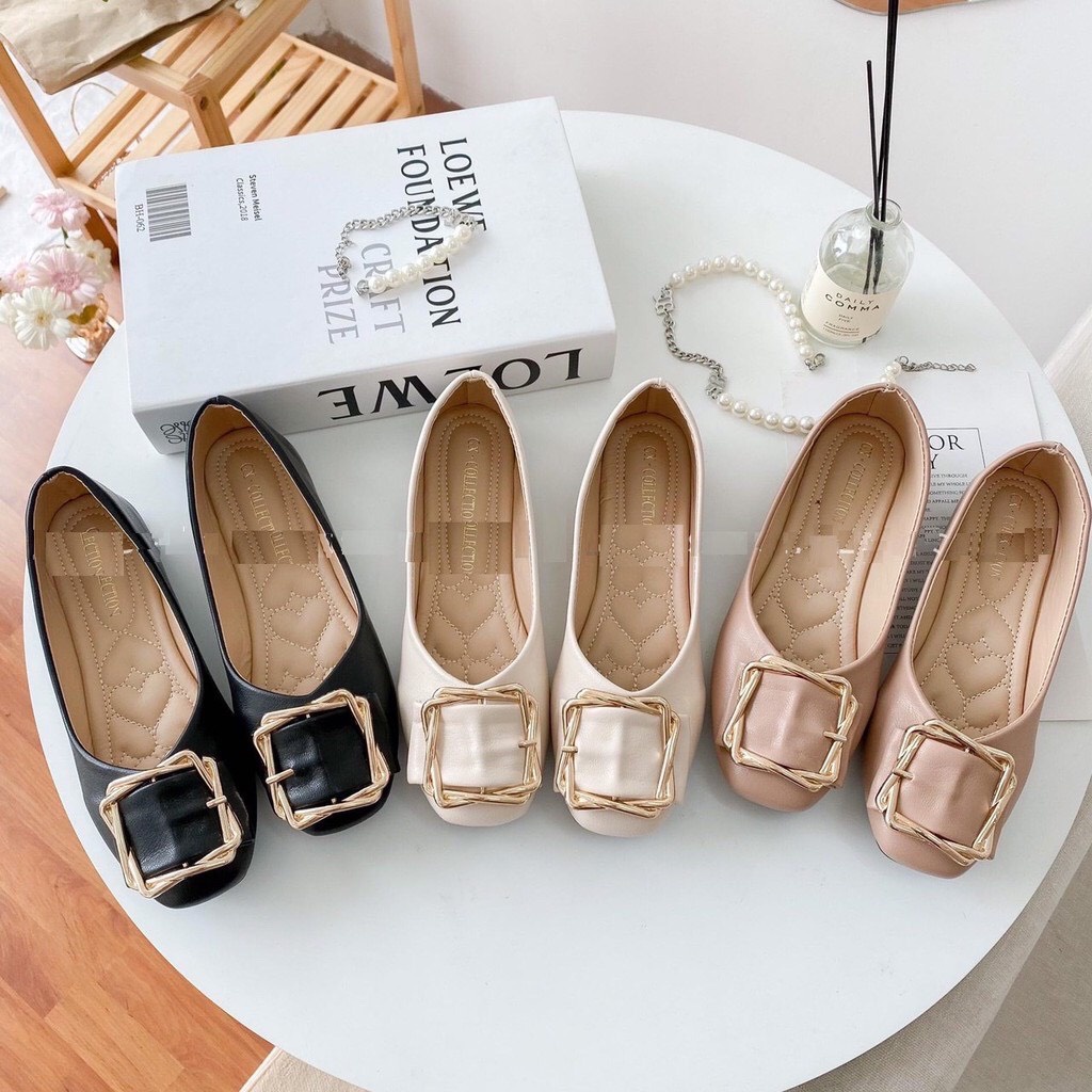 Giày búp bê phối đồng mẫu mới êm chân
