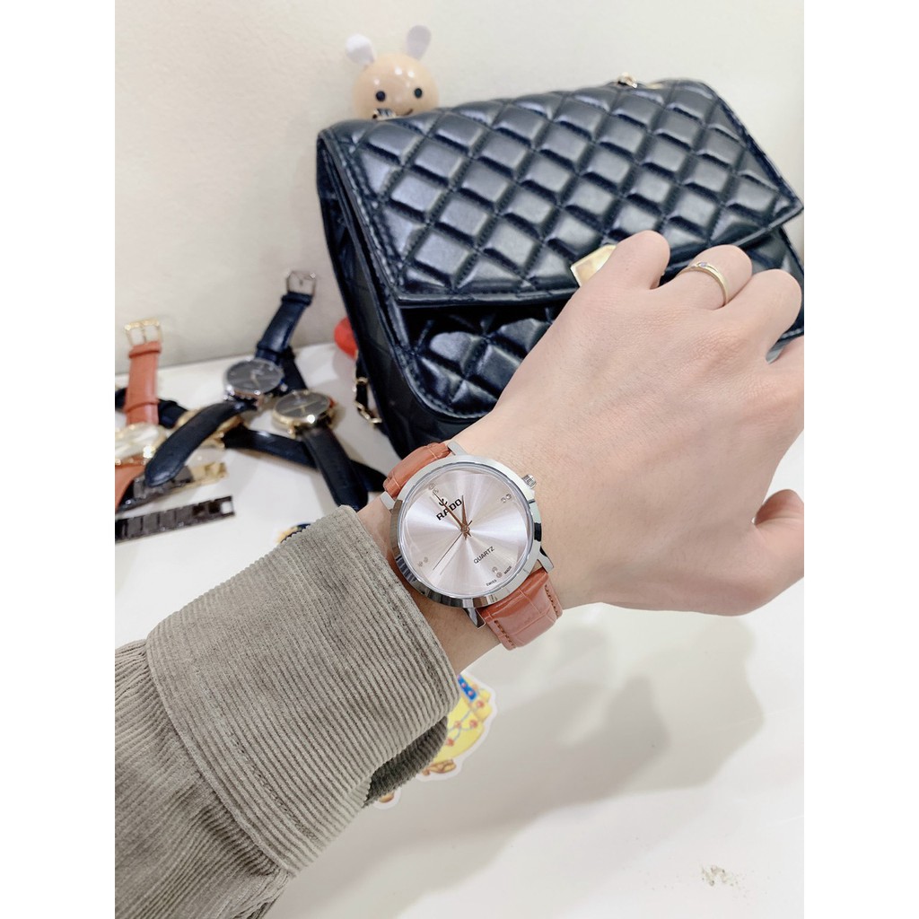 (Rado cặp đôi) Đồng hồ Rado Nam (nữ) dây da, mặt đính đá, máy pin nhật, bảo hành 12 tháng - Rado đồng hồ  - mtp.dongho | BigBuy360 - bigbuy360.vn