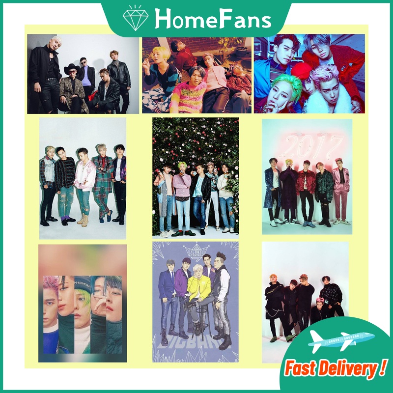 Bộ Tranh Đính Đá 5D Tự Làm 30x40cm/40x50cm Hình Nhóm Nhạc BigBang