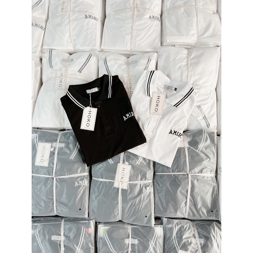 Áo thun nam POLO AMIRI vải cotton thoáng mát dày,chuẩn form,trẻ trung,phong cách