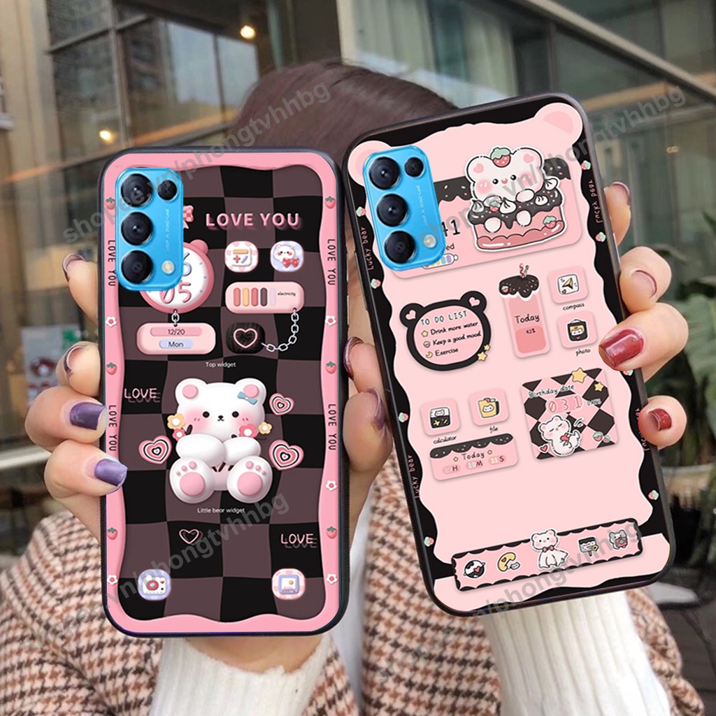 Ốp lưng Oppo Reno5 4G / Reno5 5G / Reno 5 gấu,thỏ trắng , đồng hồ dễ thương cute cực đẹp