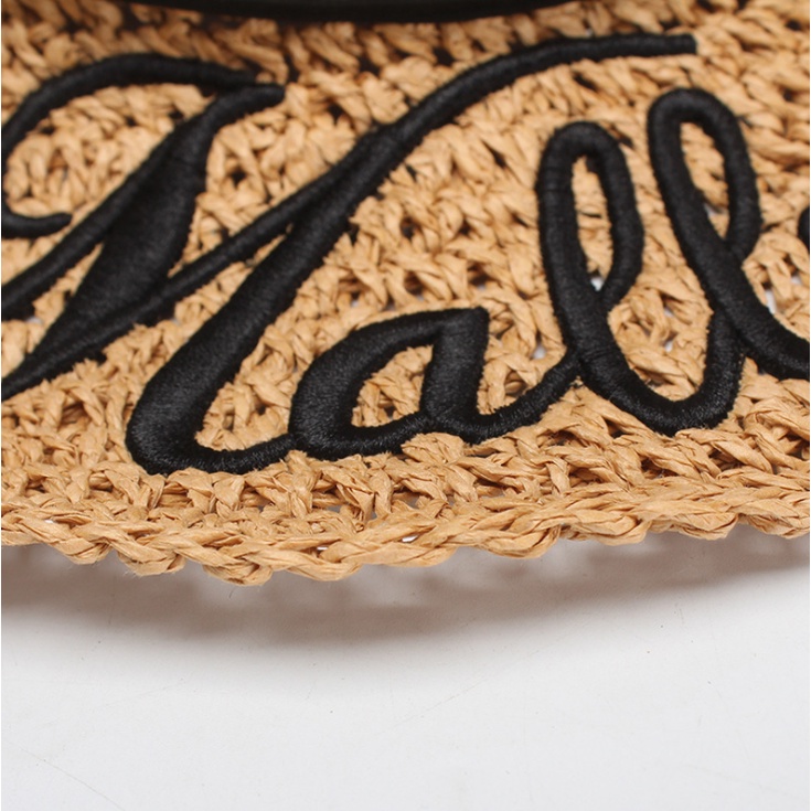 Nón đi biển Mallorca mũ cói nữ rộng vành mềm gấp gọn du lịch nàng thơ phong cách Hàn Quốc