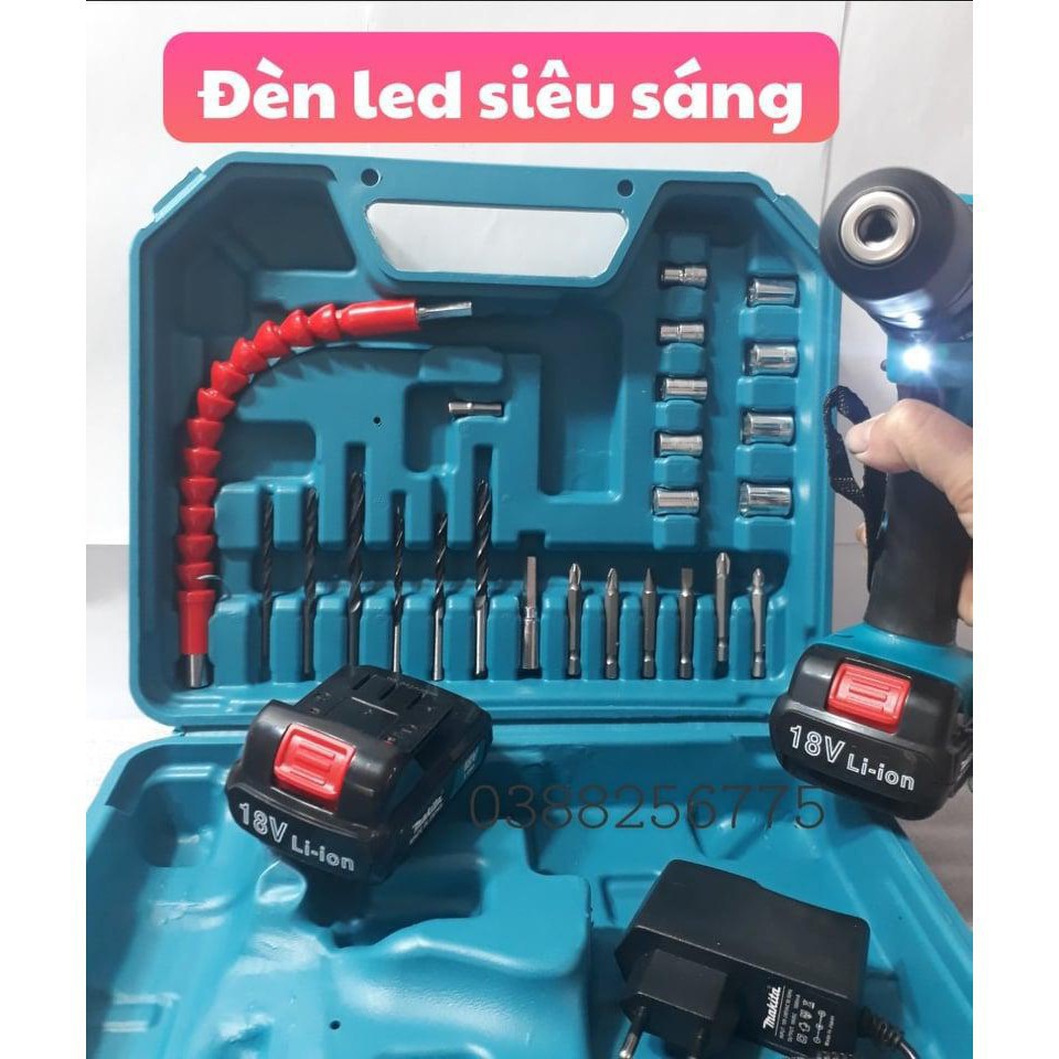 Bộ máy khoan đa năng MAKITA 18V dùng 2 PIN Hàng loại 1