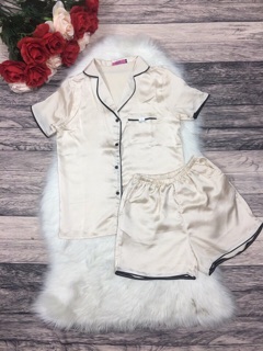 Bộ ngủ pijama lụa cộc đùi mềm đẹp