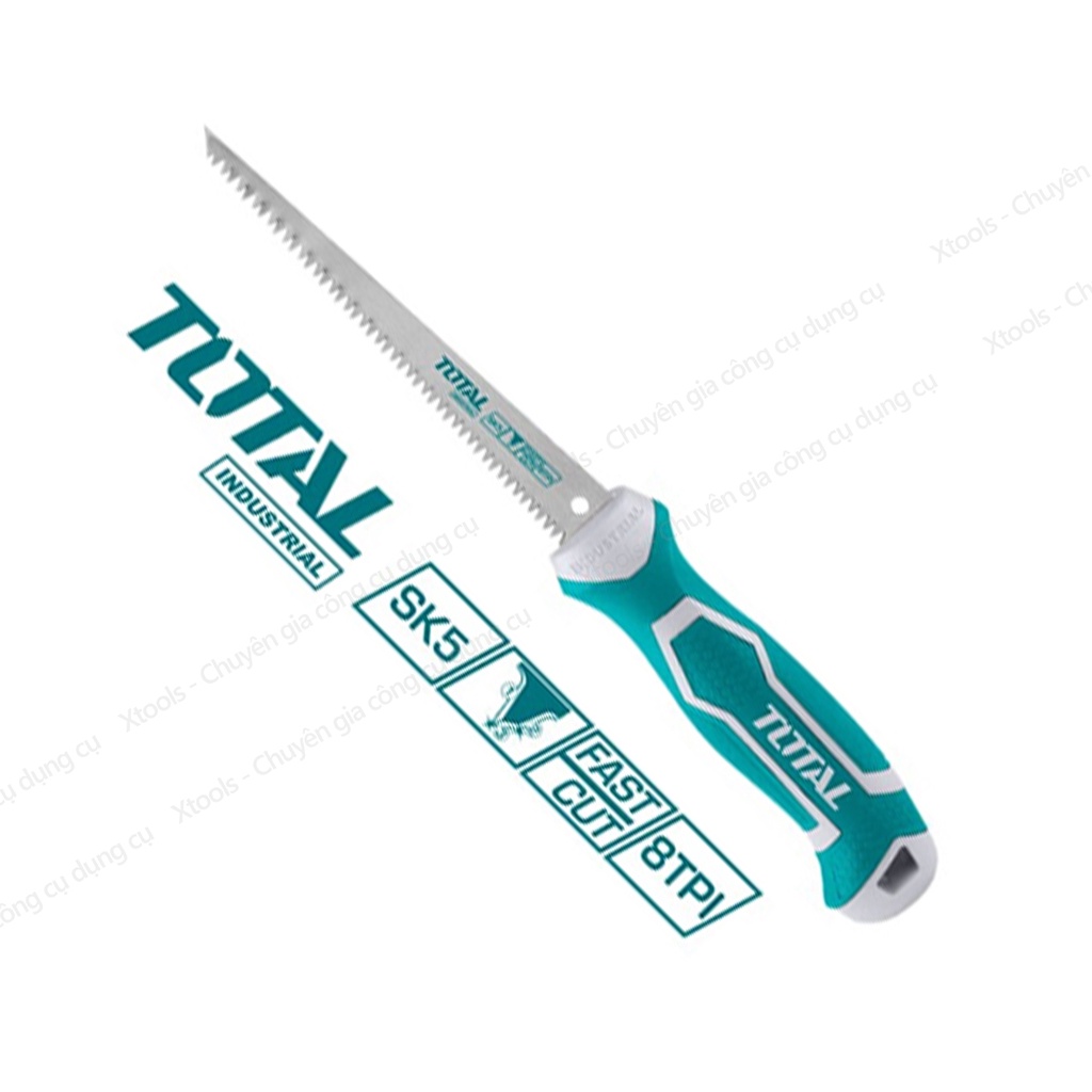 Cưa gỗ cầm tay mũi nhọn 6" TOTAL THWBSW626 cưa gỗ chuyên dụng lưỡi SK5 siêu sắc bén, chống cong gãy, chống rỉ sét.