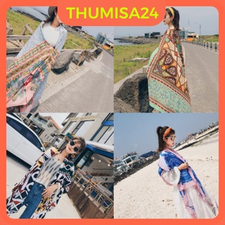 Khăn choàng boho đi biển, du lịch phong cách Hàn Quốc