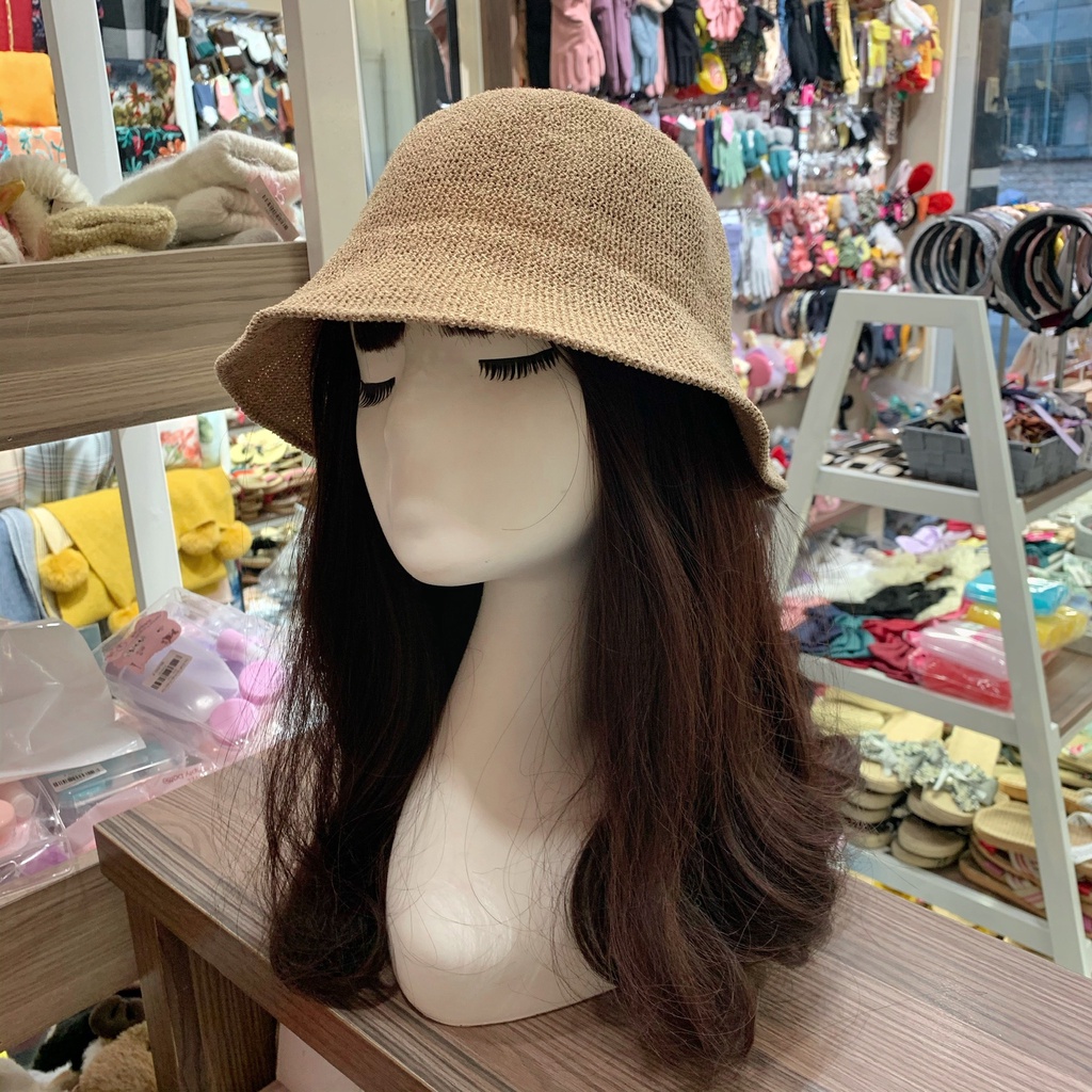 Nón Bucket Dệt Kim Trơn Vành Nhỏ LissuShop