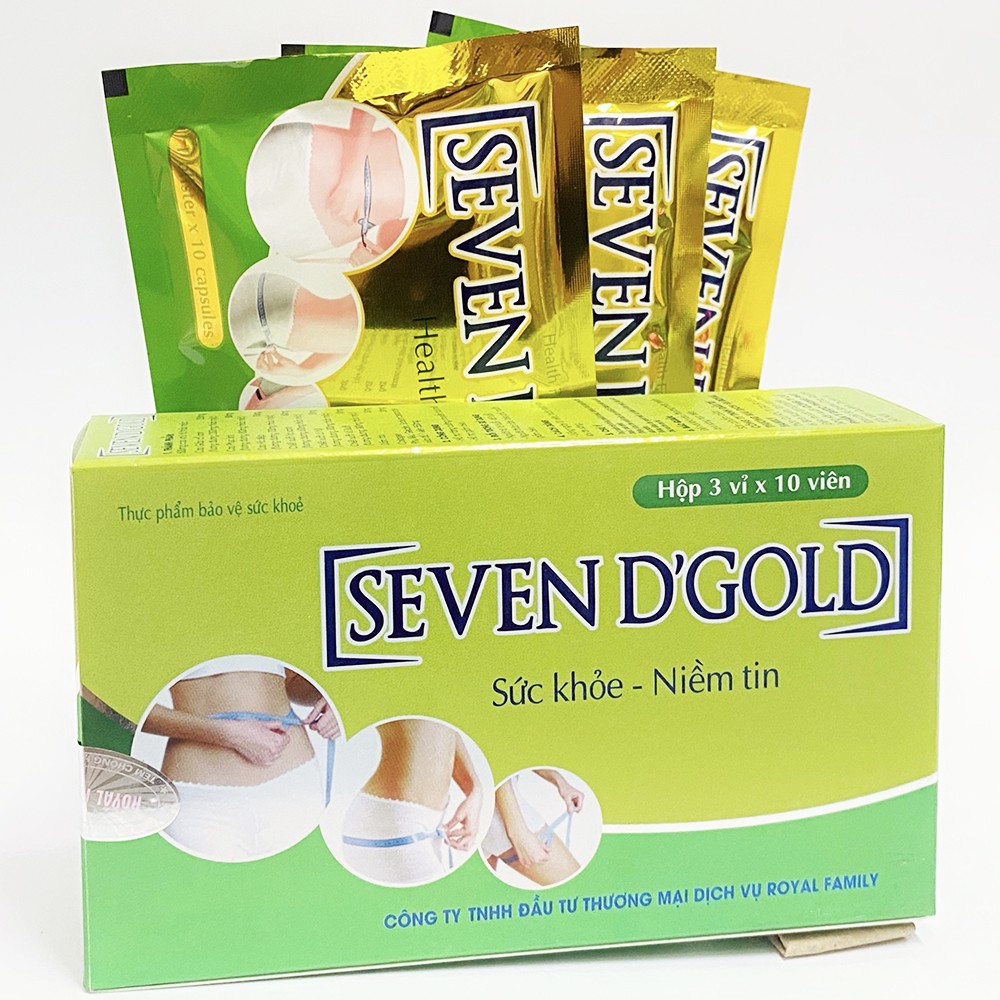 1/2 Vỉ Giảm cân an toàn Seven Days Gold (Seven D'Gold) giảm béo hiệu quả tại nhà