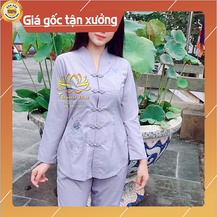 Bộ Đồ Lam Đi Chùa, Quần Áo Đi Chùa Bài Lai Tim Thêu Chất Vải Loại 1, Mịn Đẹp Thoáng Mát Mặc Cực Thoải Mái, Duyên Dáng | BigBuy360 - bigbuy360.vn
