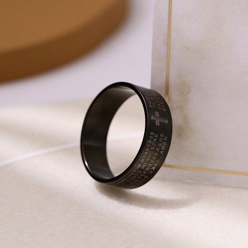 Nhẫn Thép Titan Không Gỉ Hình Trái Tim Phong Cách Retro