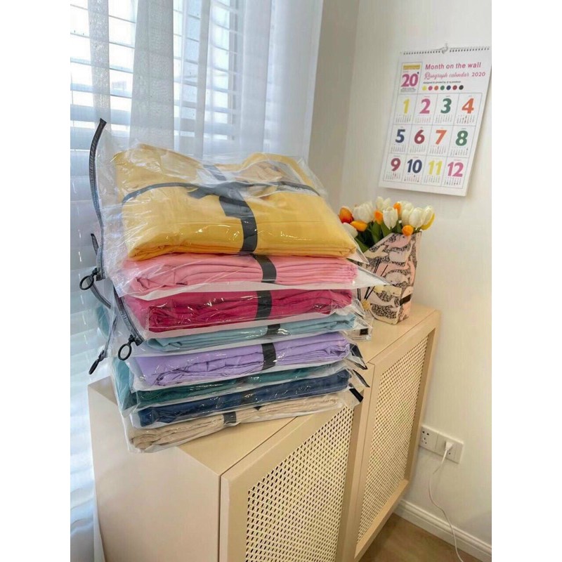 Bộ chăn ga gối cotton 3F khách sạn (không kèm ruột)