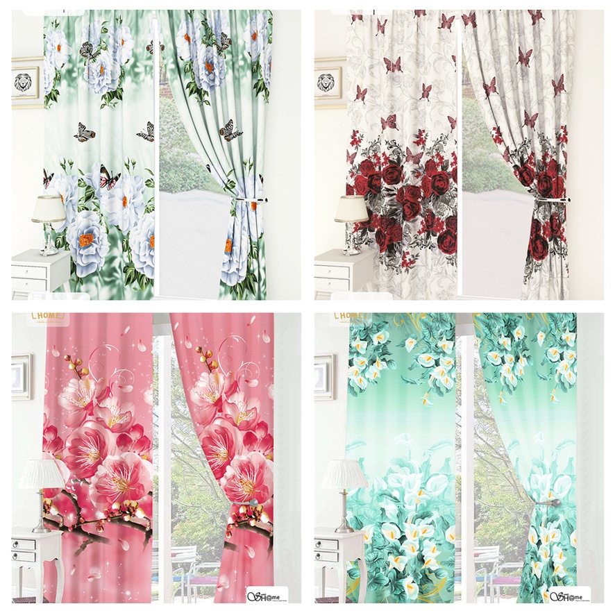 rèm cửa chính rèm cửa sổ rèm treo cửa sổ rèm cửa sổ chống nắng 100*200cm, Trang Trí Nhà Cửa Dễ Lắp Đặt