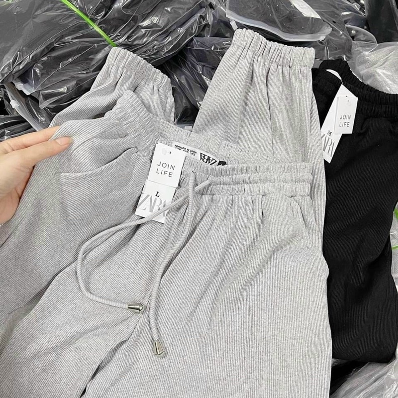 Quần joger nữ ulzzang bo gấu chất tăm mềm loại đẹp