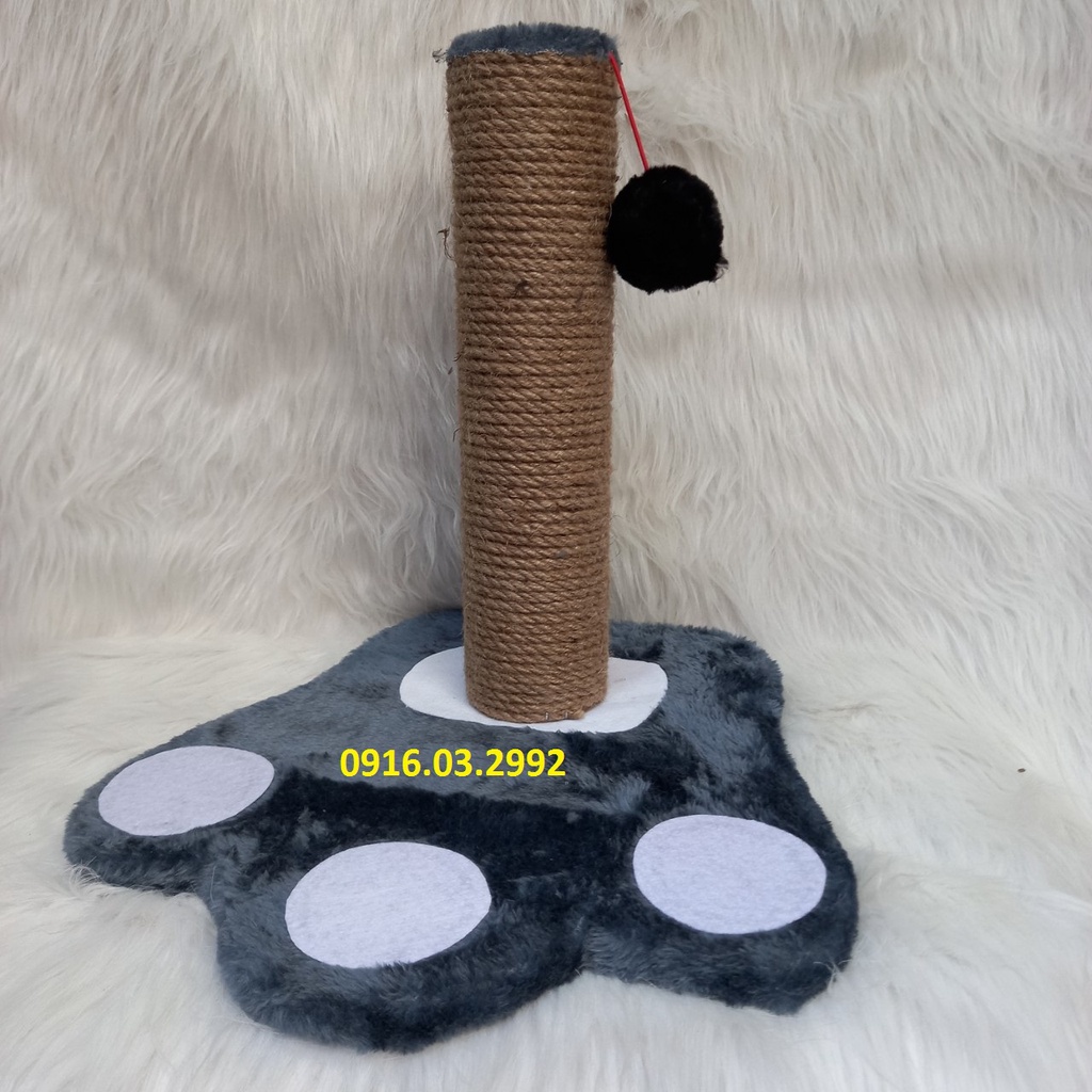 Trụ cào móng cho mèo đế bàn chân trụ quấn thừng cao 30cm