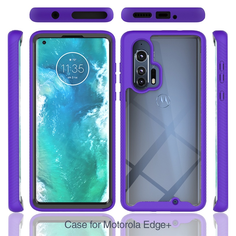 Ốp Điện Thoại 2 Trong 1 Chống Sốc Bảo Vệ 360 Độ Cho Motorola Moto E6s 2020 Edge Plus G Fast G Power G Stylus