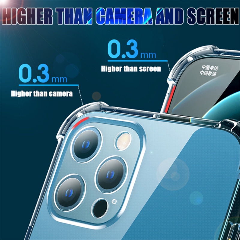 Ôp Điện Thoại Silicon Dẻo Trong Suốt Chống Sốc Cho iphone 15 14 13 12 11 pro max plus mini xr x xs max 8 7 6s plus se Ốp