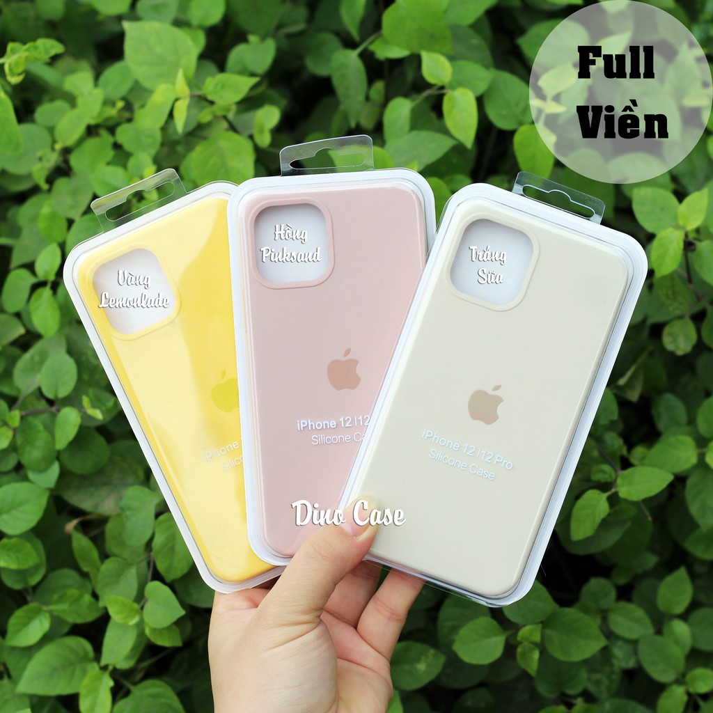 Ốp lưng iphone FULL VIỀN Chống bẩn 20 màu silicon case cho 12 / 12Pro / 12 Promax - Dino Case | BigBuy360 - bigbuy360.vn