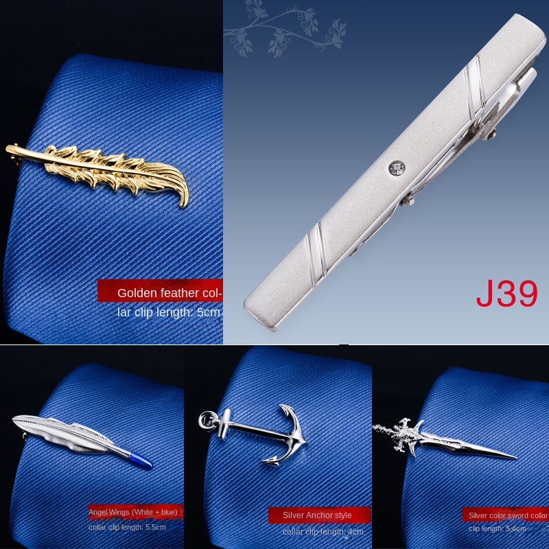 Kẹp Cà Vạt Kim Loại Màu Vàng / Bạc Đơn Giản Thời Trang Công Sở Phong Cách Hàn Quốc Cho Nam Và Nữ