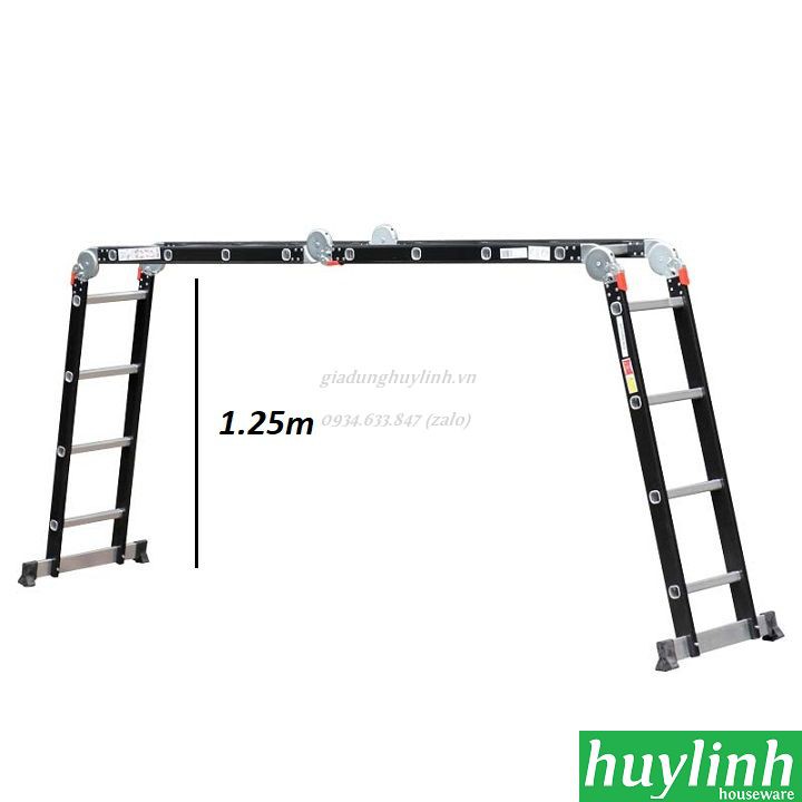 Thang nhôm gấp 4 đoạn Advindeq ADM104 - 4.6 mét