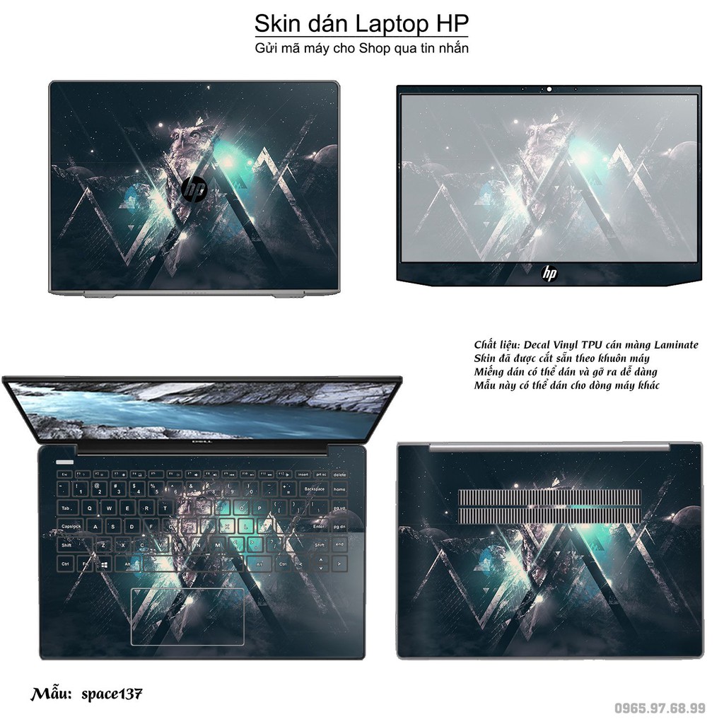 Skin dán Laptop HP in hình không gian _nhiều mẫu 23 (inbox mã máy cho Shop)