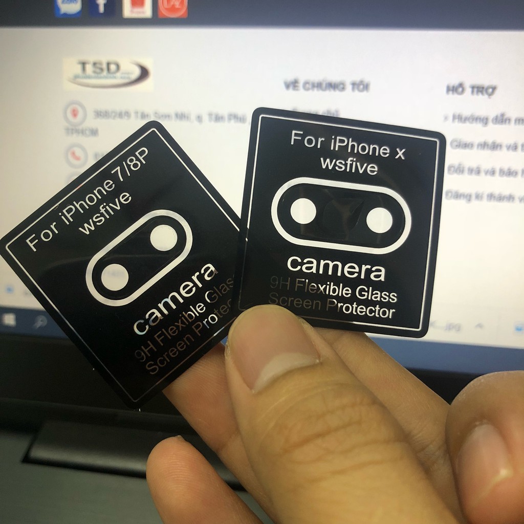 Miếng Dán Cường Lực Bảo Vệ Camera iPhone 7Plus / 8Plus / X