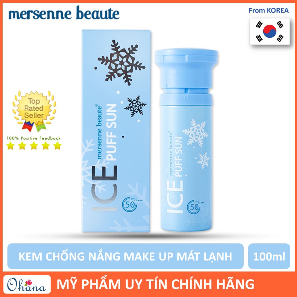 Kem chống nắng Make Up Ice Puff Sun SPF50+ Mersenne Beaute Hàn Quốc - 100ml