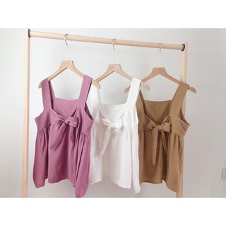 Áo hai dây chất đũi hàng đẹp (KÈM ẢNH THẬT)