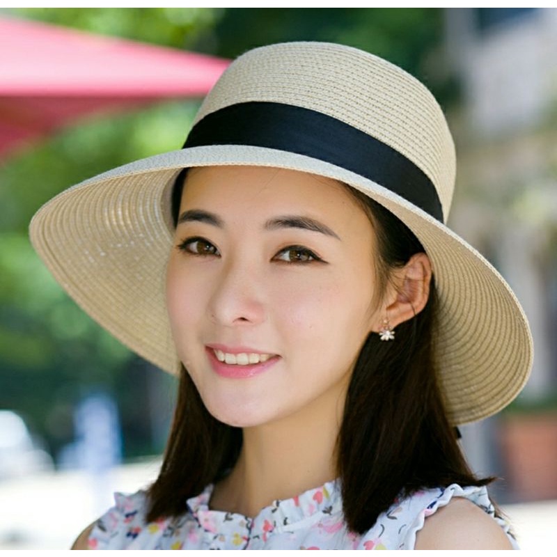 Nón rộng vành nữ  mũ đi biển đẹp thời trang Hàn Quốc