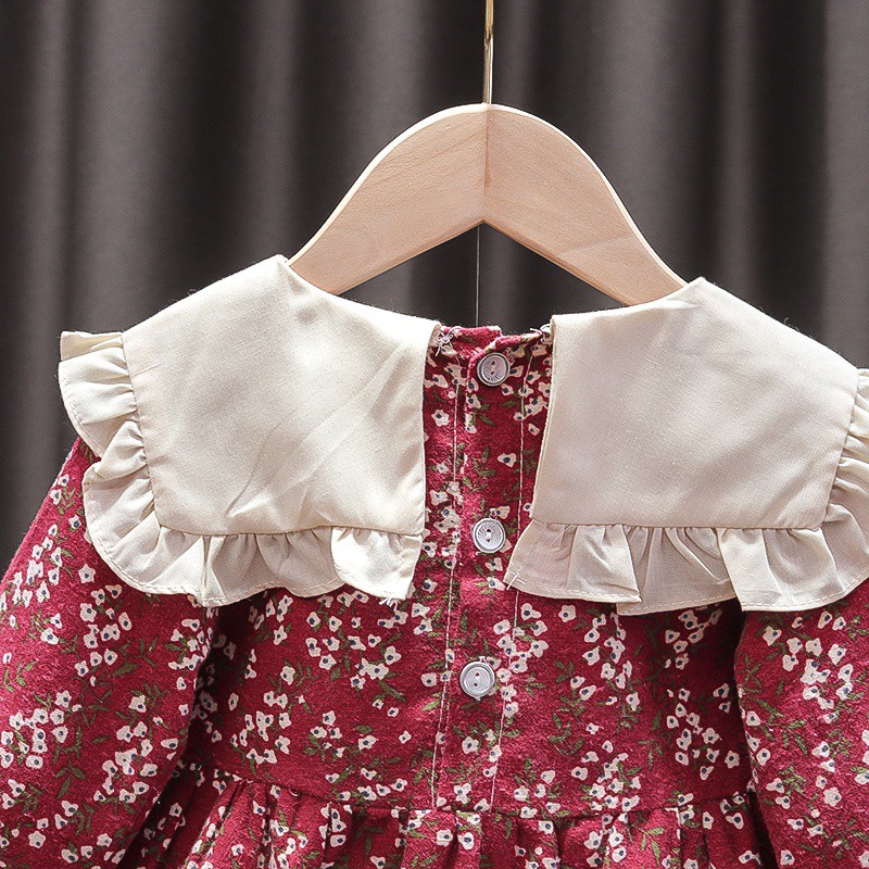 Đầm In Hoa Dễ Thương Thời Trang Cho Bé Gái