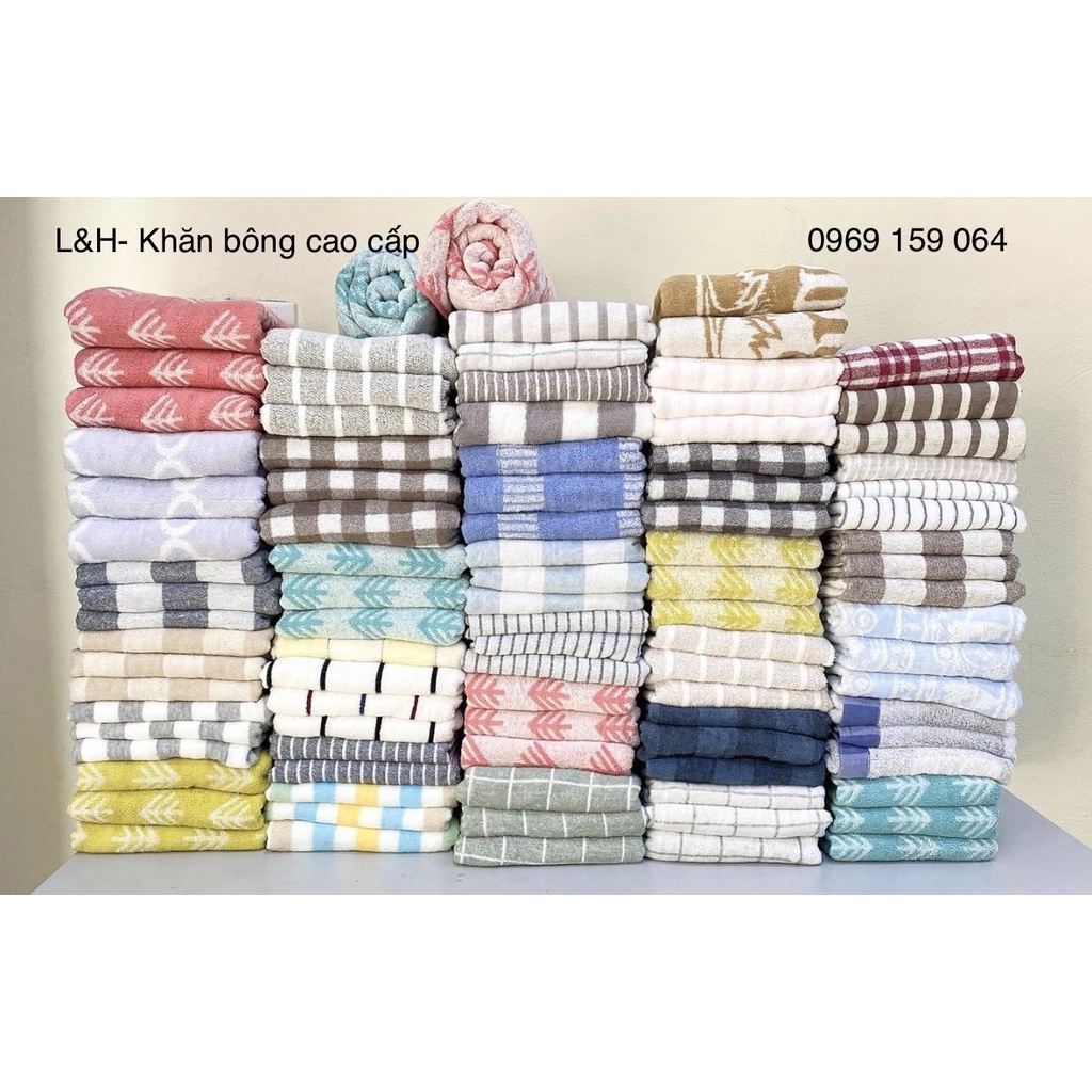 Khăn lau đầu, khăn tắm cỡ trung, MJ xuất nhật, Hoa cúc, KT 35x90cm